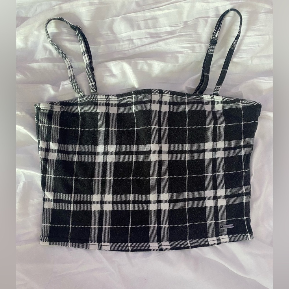 Hollister shirt, size: s, color: black & white